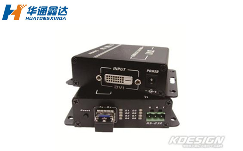 武汉1080P DVI光纤延长器+RS232(双纤双向)
